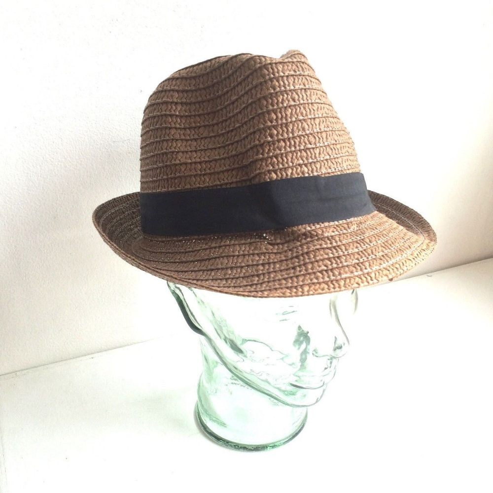 Brown Polyester Fedora/Trilby